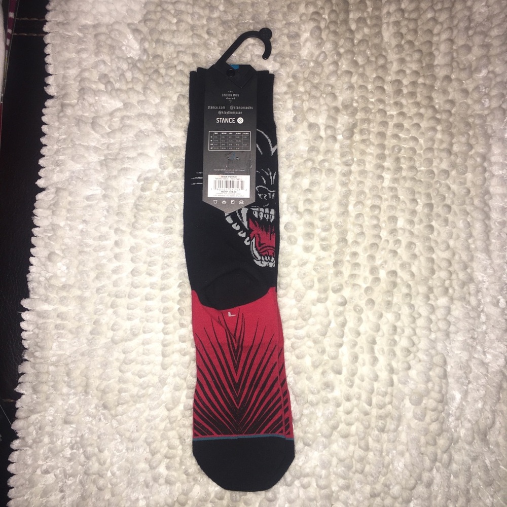 🆕 NWT Stance Klay Thompson Black Panther Sock - Picture 3 of 3